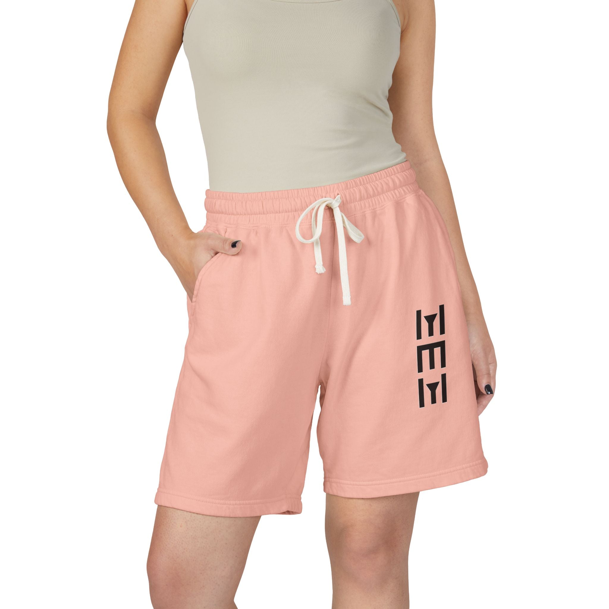 Lightweight Fleece Sweat Shorts — Minimal Vertical Logo