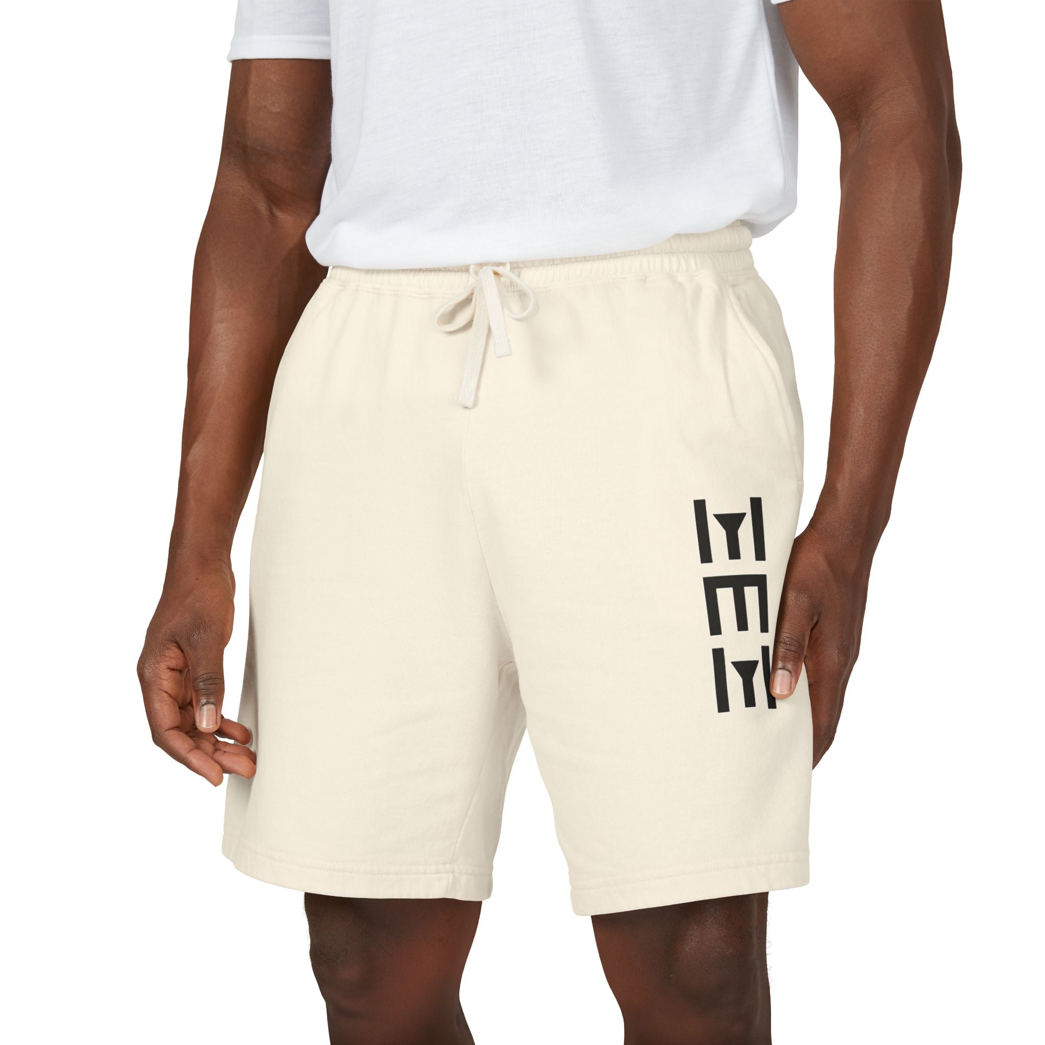 Lightweight Fleece Sweat Shorts — Minimal Vertical Logo