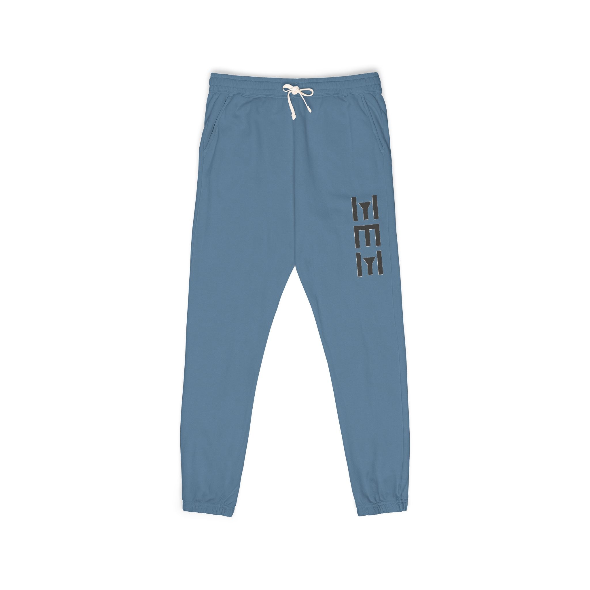 Beige 'LEEE' Vertical Graphic Sweatpants — Soft Garment-Dyed Fleece Joggers