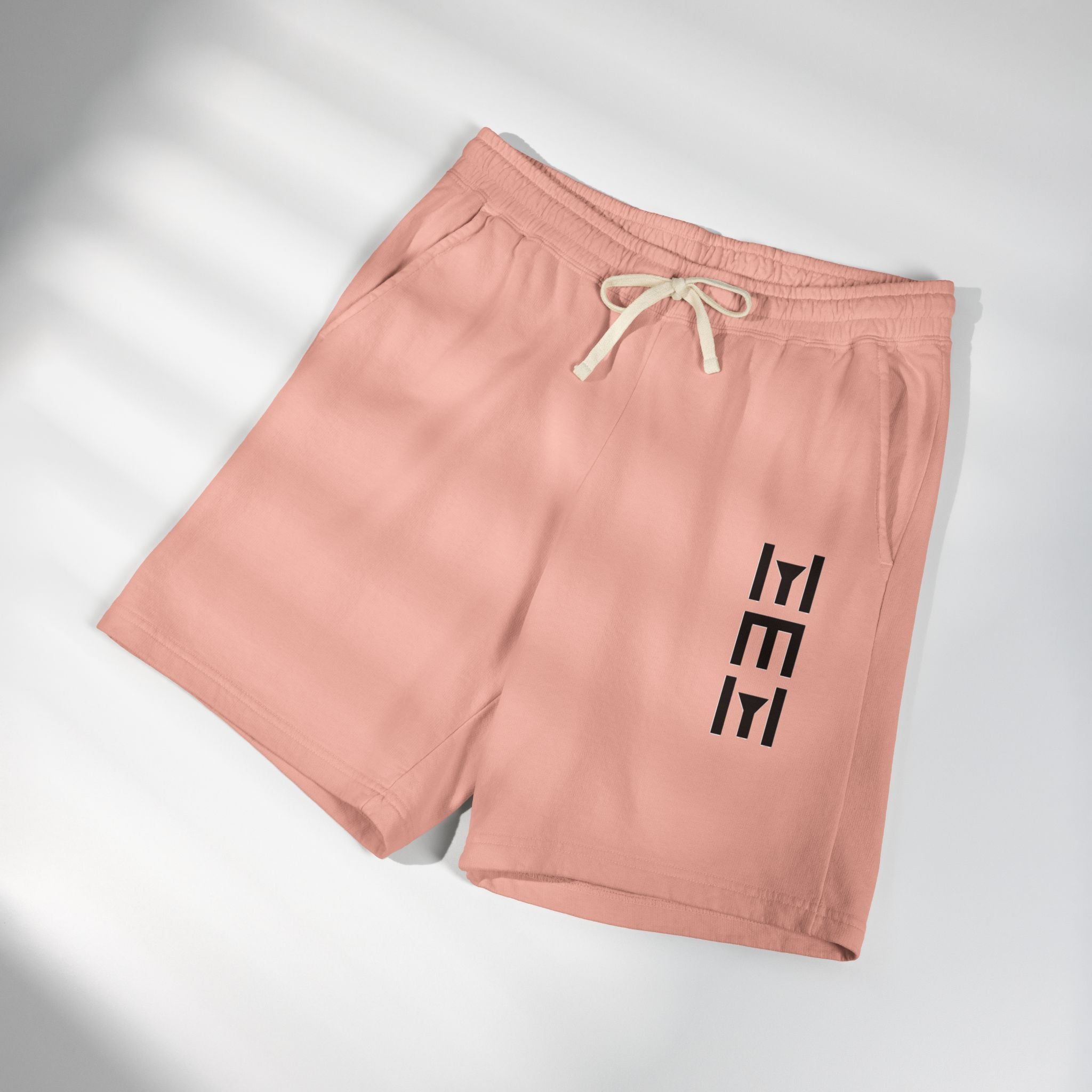 Lightweight Fleece Sweat Shorts — Minimal Vertical Logo