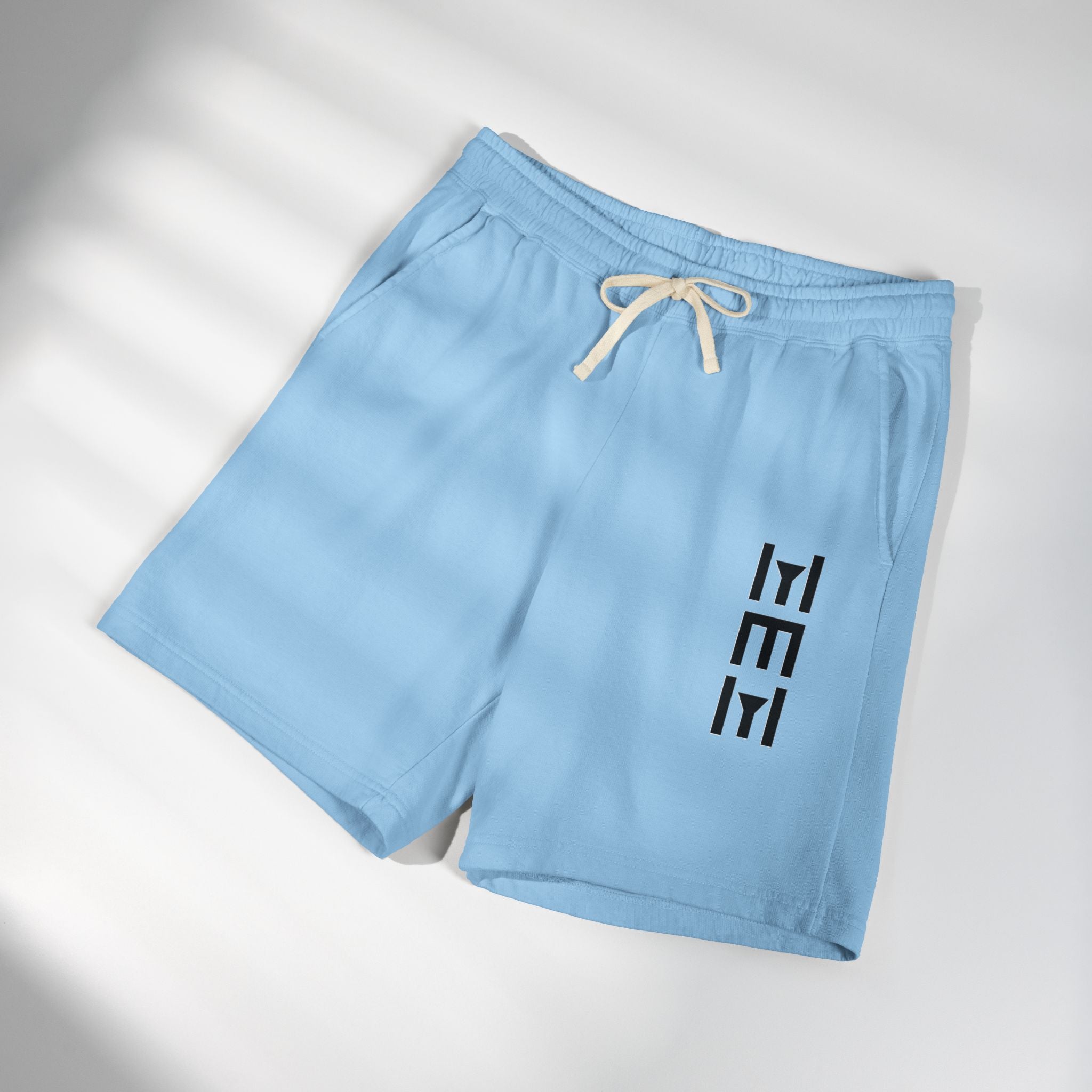 Lightweight Fleece Sweat Shorts — Minimal Vertical Logo