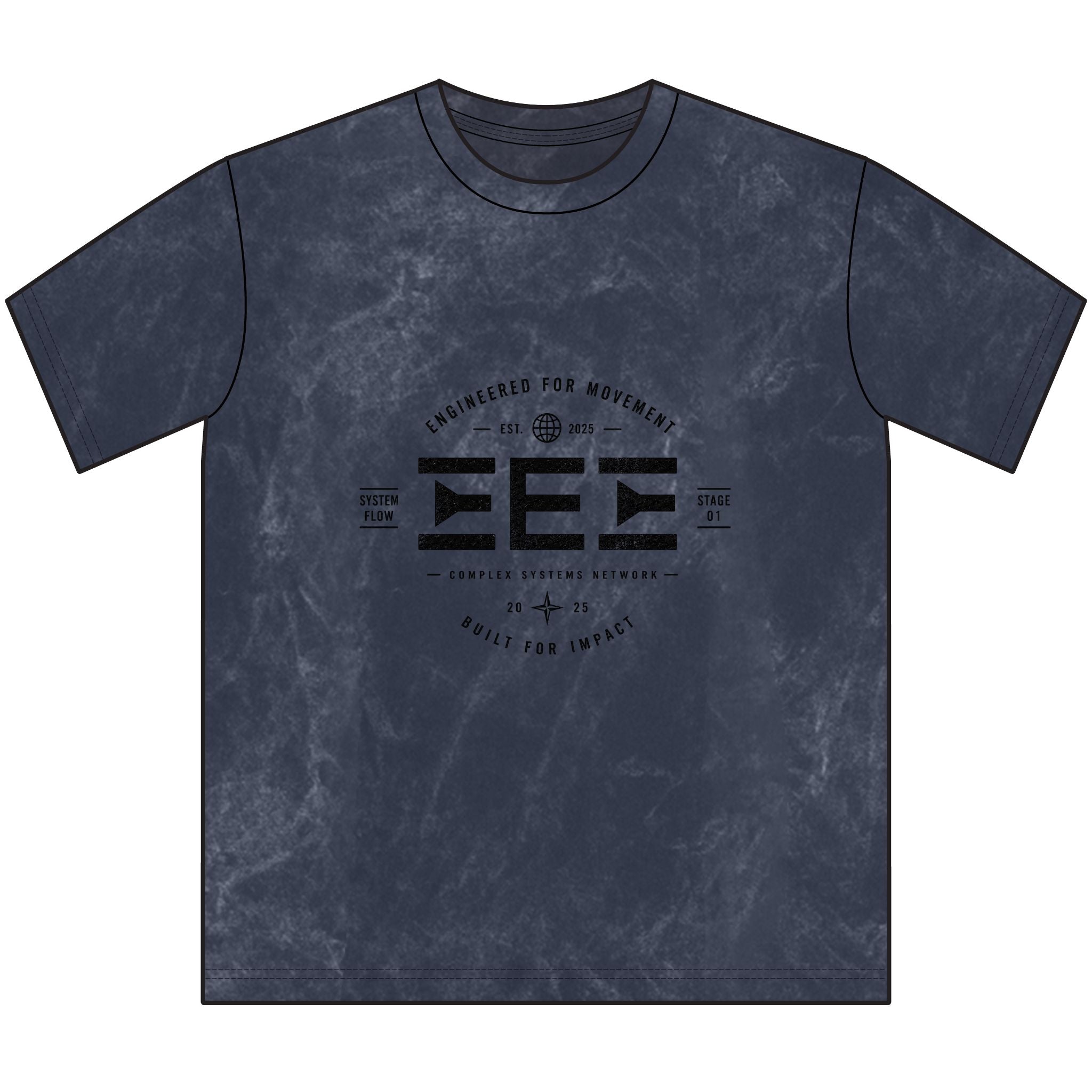 Vintage Crewneck Tee — Distressed Brown Retro Graphic Logo Shirt