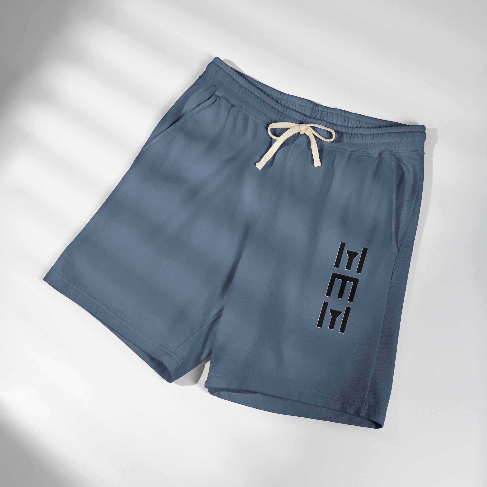 Lightweight Fleece Sweat Shorts — Minimal Vertical Logo
