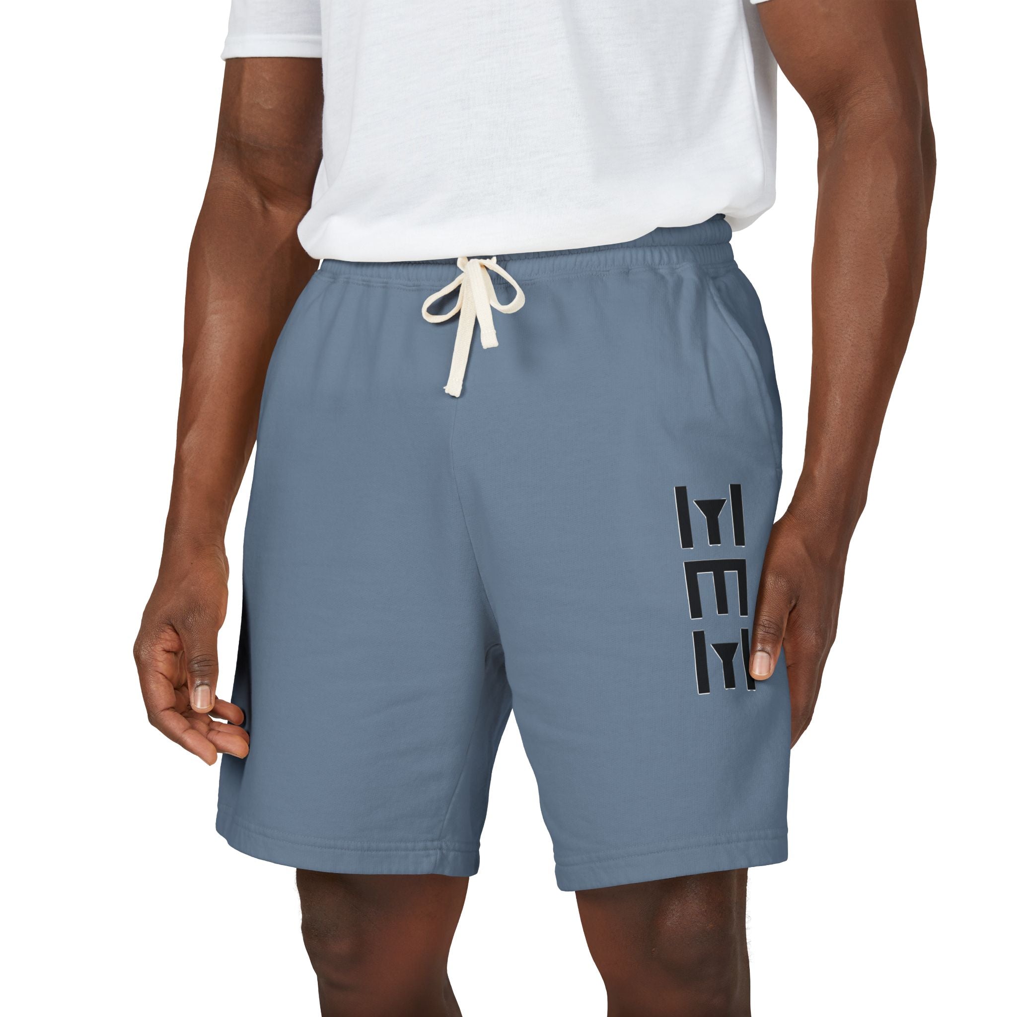 Lightweight Fleece Sweat Shorts — Minimal Vertical Logo