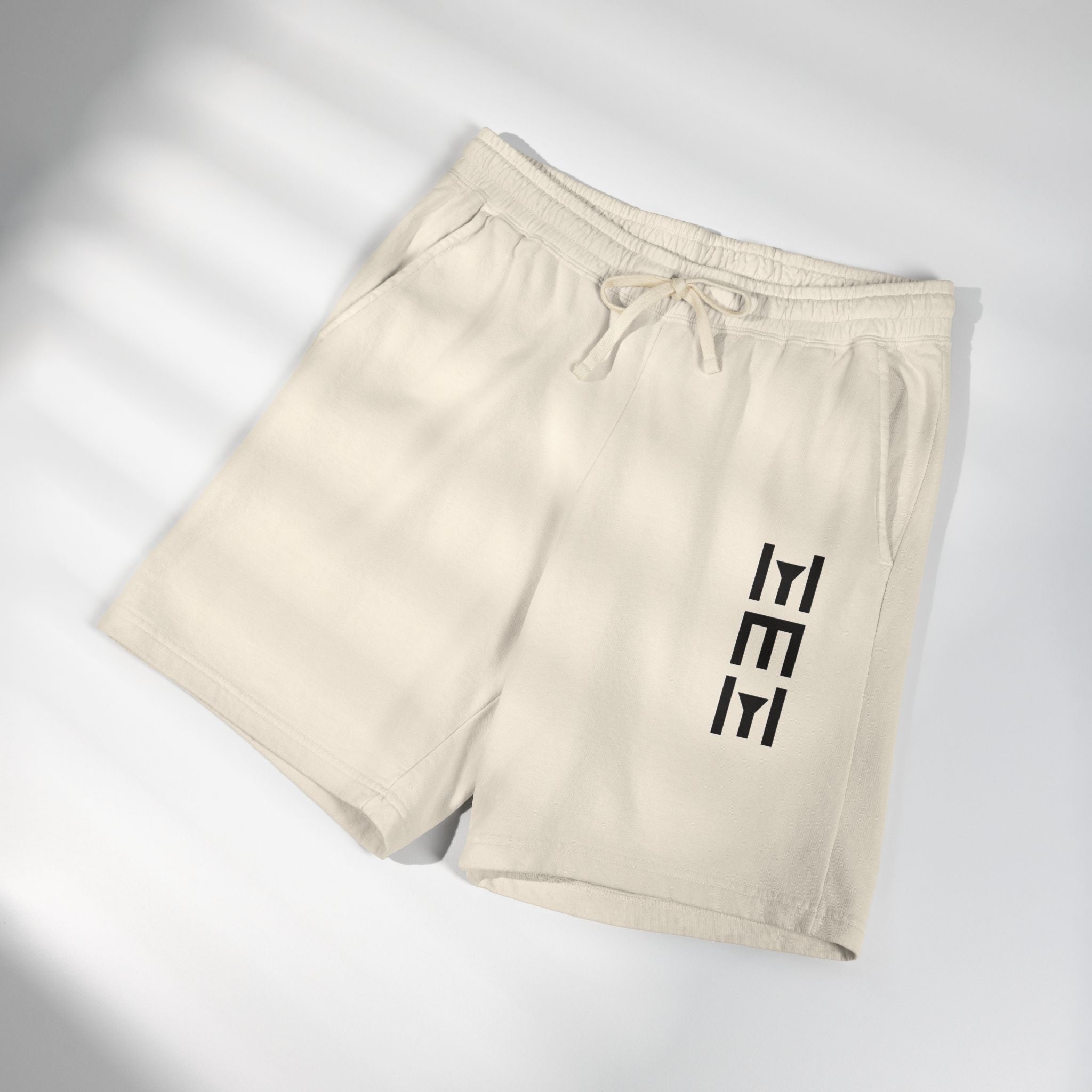 Lightweight Fleece Sweat Shorts — Minimal Vertical Logo