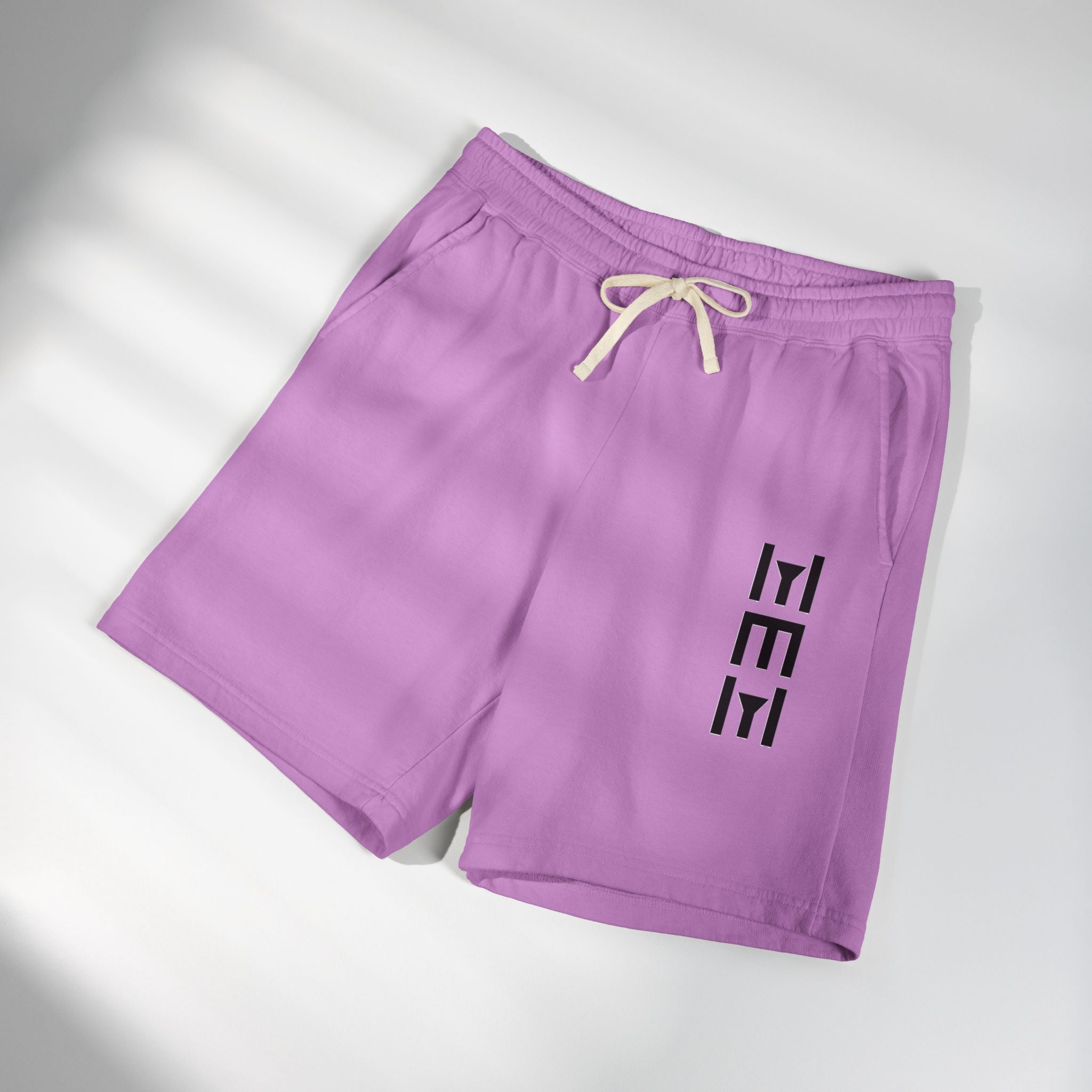 Lightweight Fleece Sweat Shorts — Minimal Vertical Logo